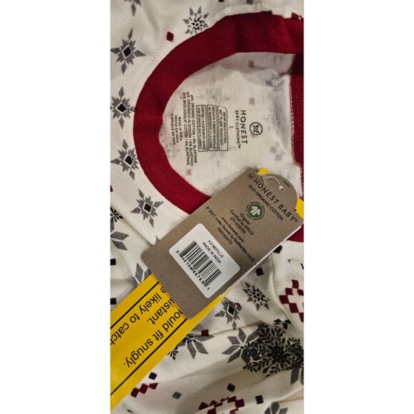 HonestBaby Unisex Kids Holiday Pajamas Sz L - Picture 5 of 7